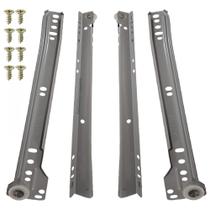 Par De Corrediça Para Gaveta De Base Cinza De 35cm - 25kg