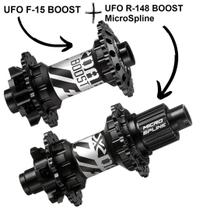 Par de Cubo Traseiro Dianteiro BOOST Dabomb Bike Bicicleta UFO F-15 / UFO R-148 MicroSpline Par de Cubo Traseiro Dianteiro BOOST Dabomb Bike Bicicleta UFO F-15 / UFO R-148 MicroSpline