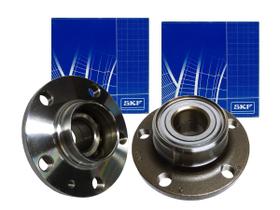 Par de Cubos com Rolamento para Roda Traseira Golf Bora New Beetle A3 SEM ABS SKF 1997 a 2013
