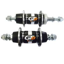 Par de Cubos GTB Al V-Break Roda Livre Eixo Porca 36 Furos Preto