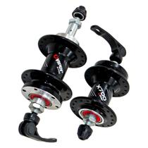 Par de Cubos Traseiro Dianteiro Para Bicicleta Marca Viper Rolamentado Preto 36 Furos Para Freio a Disco