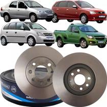 Par de Disco De Freio Dianteiro Chevrolet Corsa Meriva Montana Prisma D28