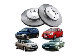 Par de Disco de Freio Dianteiro Ventilado Renault Clio Kangoo Megane R11 R19 D572
