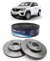 Par de Disco de Freio Dianteiro Ventilado Renault Kwid D705G