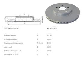 Par de DISCO FREIO GM TRACKER 2014/..DIAN VENTILA