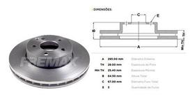 Par de DISCO FREIO MERCEDES C180 1.6 2013/.. DIAN.VENTILA