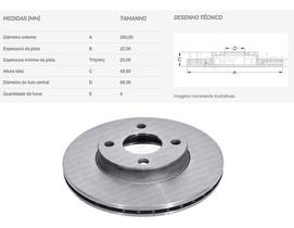 Par de DISCO FREIO NISSAN SENTRA 2001/2006 DIAN.VENTILA