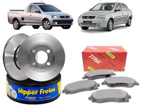 Par de Discos de Freio Ventilados + Pastilhas de Freio Corsa 2003 a 2013 1.4 1.8 Montana HIPPER FREI Par de Discos de Freio Ventilados + Pastilhas de Freio Corsa 2003 a 2013 1.4 1.8 Montana HIPPER FREI