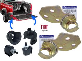 Par de Dobradiça Tampa Traseira + Buchas Fiat Strada 2008 a 2020 FIAT MOPAR ORIGINAL