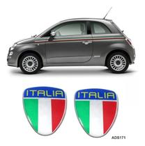 Par De Emblema Adesivo Italia Fiat 500 Punto Linea Uno - Resitank