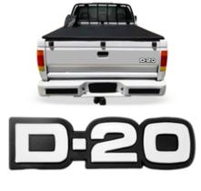 Par de emblema (d-20) gm pick up d20 83/96 cinza com fundo preto