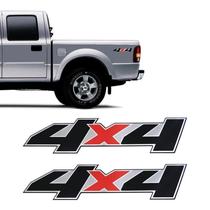 Par De Emblema Faixa Lateral 4X4 Ford Ranger - Lançamento