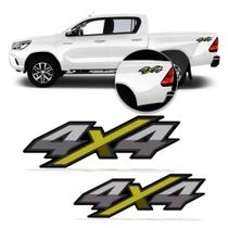 Par de Emblema faixa lateral 4x4 hilux flex