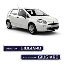 Par De Emblemas Adesivo Fiat Punto Design Giugiaro Resinado