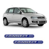 Par de Emblemas Adesivo Fiat Stilo Connect Resinado