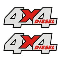 Par De Emblemas Adesivos 4x4 Diesel Troller 2005