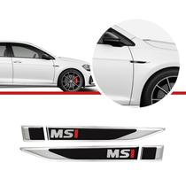 Par de emblemas adesivos laterais resinados vw polo / virtus msi Par de emblemas adesivos laterais resinados vw polo / virtus msi