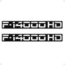 Par De Emblemas Compatível F-14000 Adesivo Lateral Resinado