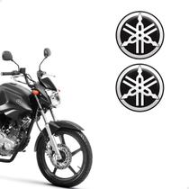 Par De Emblemas Logo Yamaha Moto Tanque 55mm Resinado Par De Emblemas Logo Yamaha Moto Tanque 55mm Resinado