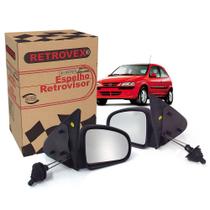 Par De Espelho Retrovisor Com Controle Manual Retrovex Celta 2001 A 2006 Kit838