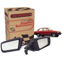 Par De Espelho Retrovisor Com Controle Manual Retrovex Chevette 1987 A 1993 Kit849