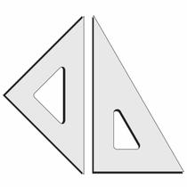 Par De Esquadro Acrilico Desenho Técnico 12 Cm -Fenix Par De Esquadro Acrilico Desenho Técnico 12 Cm -Fenix