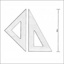 Par De Esquadro Acrilico Desenho Técnico 30 Cm - Fenix