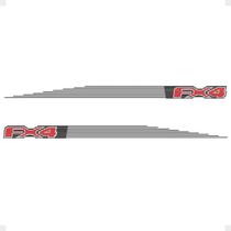 Par De Faixas Compatível Ranger Fx4 2023 Preto Com Vermelho