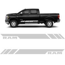 Par de Faixas Dodge Ram Decorativo Adesivo Lateral C/ Verniz