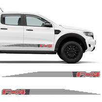 Par De Faixas Laterais Para Ford Ranger Fx4 2023 Listras