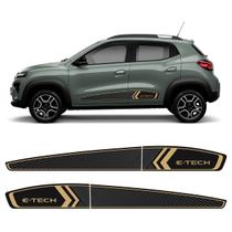 Par De Faixas Laterais Para Kwid E-Tech 2017/2022 Preta