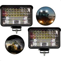 Par de Farol de Milha 48 Led 144W mais potente LE-6731 Jipe Caminhonete trator