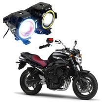 Par de Farol de Milha Angel Eye U7 para Moto Yamaha Fazer 600 FZ 6 S 2012 2013 2005 2006 2007 2008 2009