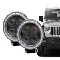Par De Farol De Milha / Auxiliar Redondo 4 Led 12w