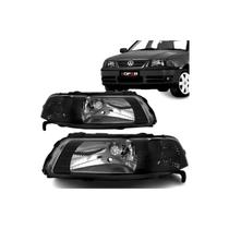 Par de Farol Gol G3 1999 a 2005 Máscara Negra Foco Simples H4