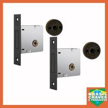 Par de Fechadura para porta Tetra Chave Auxiliar Colonial 1004 40mm STAM Par de Fechadura para porta Tetra Chave Auxiliar Colonial 1004 40mm STAM