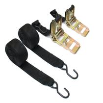 Par de Fita Rack Amarração De Carga 4,5M C/ Catracada Cor Preto ou Laranja