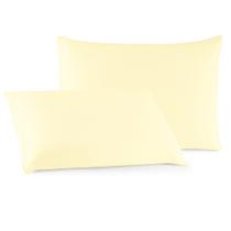 Par de Fronha 100% Algodão 50x70 com Zíper Macia Anti Suor Kit 2 Unidades Diversas Cores