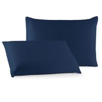 Par de Fronha 100% Algodão 50x70 com Zíper Macia Anti Suor Kit 2 Unidades Diversas Cores