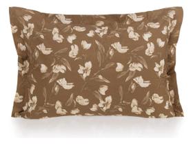 Par De Fronha 200 Fios Karsten Anabel 50x70 Marrom Floral