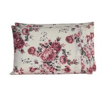 Par de Fronha Esmeralda 100% Algodão Estampa Floral Com Ponto Palito 70x50cm Extra Macia 150 Fios Par de Fronha Esmeralda 100% Algodão Estampa Floral Com Ponto Palito 70x50cm Extra Macia 150 Fios