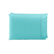 Par de Fronhas 100% Algodão Ponto Palito Paris Verde Tiffany Par de Fronhas 100% Algodão Ponto Palito Paris Verde Tiffany