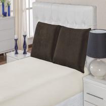 Par de fronhas biasoft em manta flanel marrom Par de fronhas biasoft em manta flanel marrom