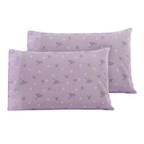 Par de fronhas envelope estampada - dalia lilas Par de fronhas envelope estampada - dalia lilas