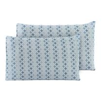 Par de fronhas envelope estampada - estelar azul Par de fronhas envelope estampada - estelar azul