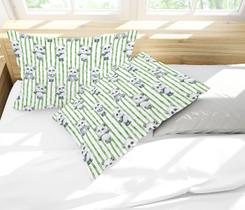 Par de Fronhas Estampadas Panda Bambu 50x70cm