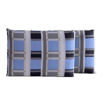Par de Fronhas Luar 50x70 Malha 100% Algodão com Zíper Xadrez Clara Luz Decora