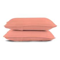 Par de Fronhas Malha com Viés ROSÊ