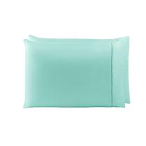 Par de Fronhas Ponto Palito 200 Fios Laura Verde Tiffany