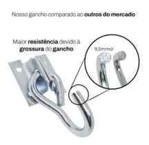 par de Gancho Reforçado para rede sem parafusos e bucha